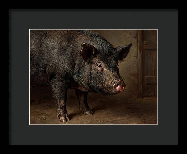 Realistic Portrait Of A Pig