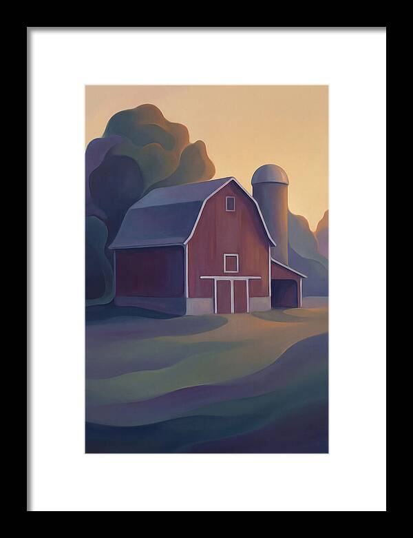 Red Barn At Dusk