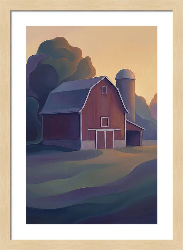 Red Barn At Dusk