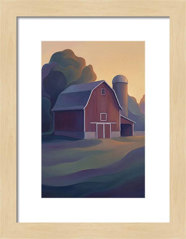 Red Barn At Dusk