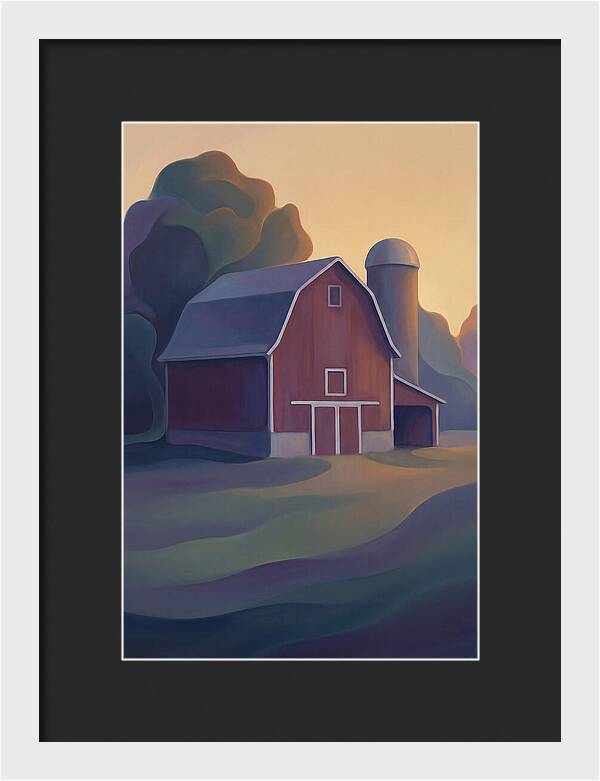 Red Barn At Dusk