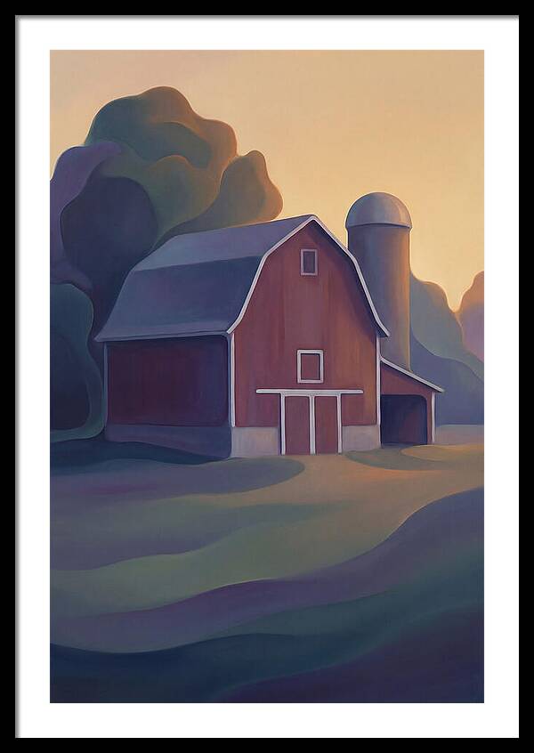 Red Barn At Dusk