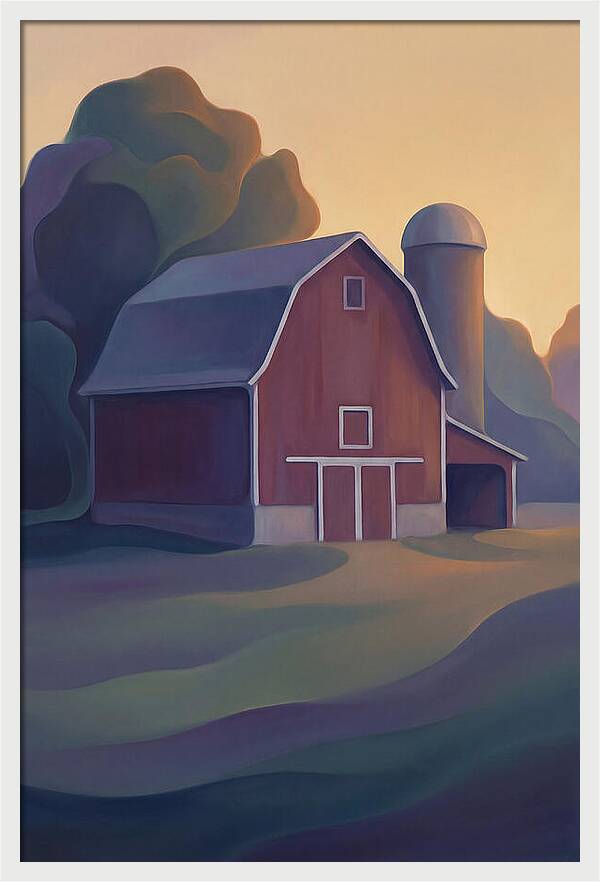 Red Barn At Dusk