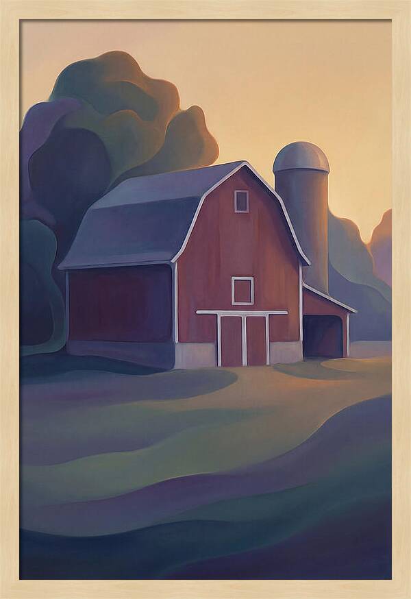 Red Barn At Dusk