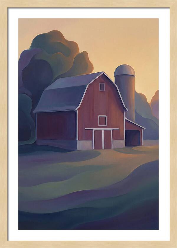 Red Barn At Dusk