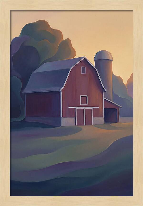 Red Barn At Dusk