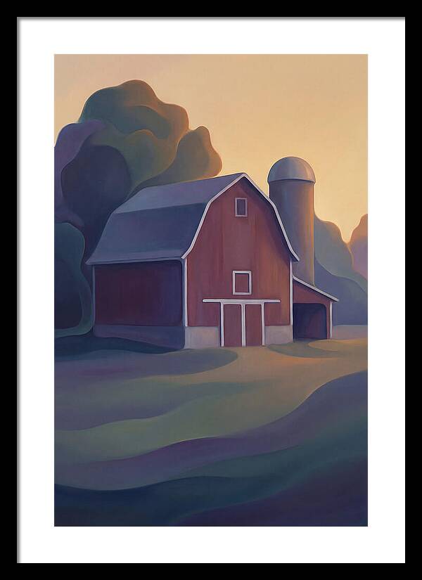 Red Barn At Dusk