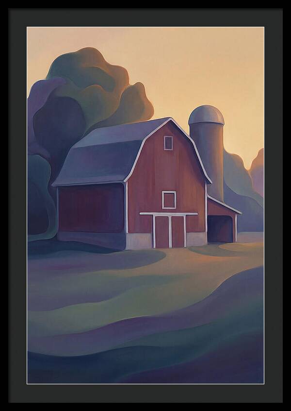 Red Barn At Dusk