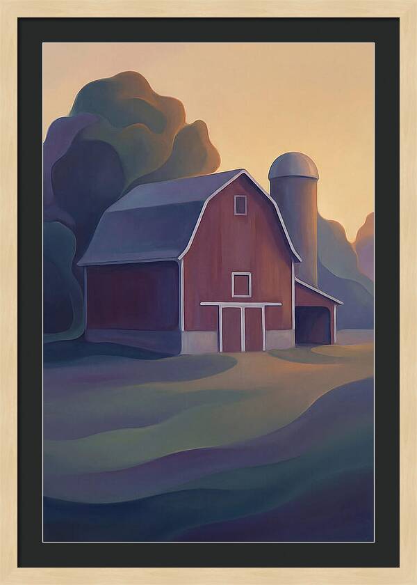 Red Barn At Dusk