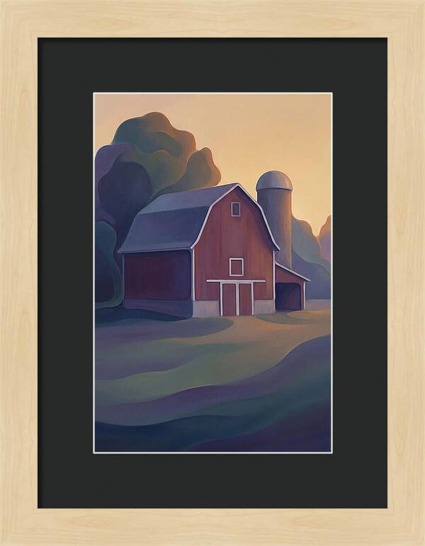 Red Barn At Dusk