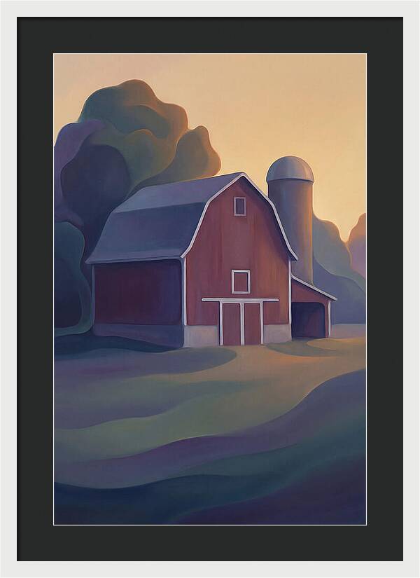 Red Barn At Dusk