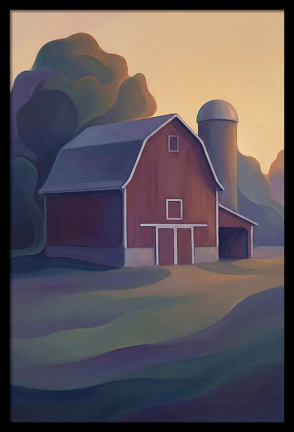 Red Barn At Dusk