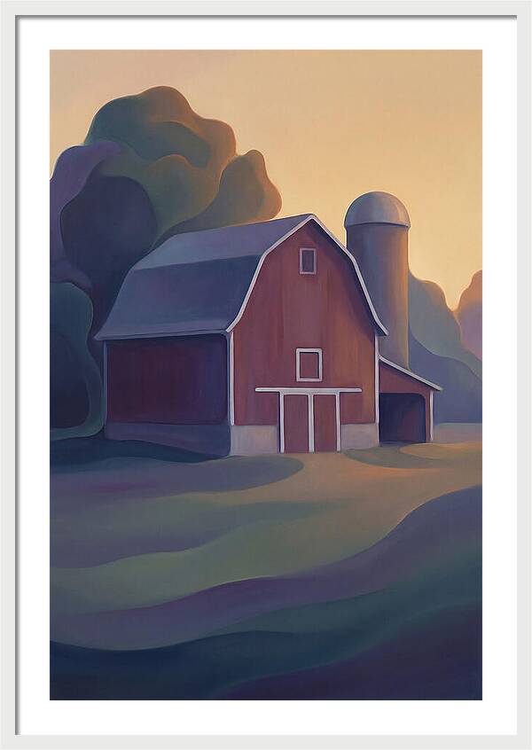 Red Barn At Dusk