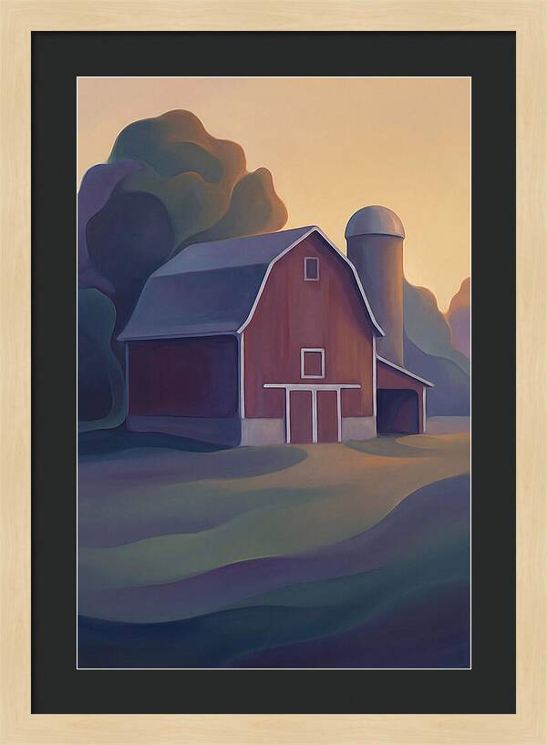 Red Barn At Dusk