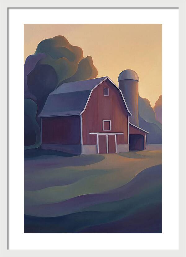 Red Barn At Dusk