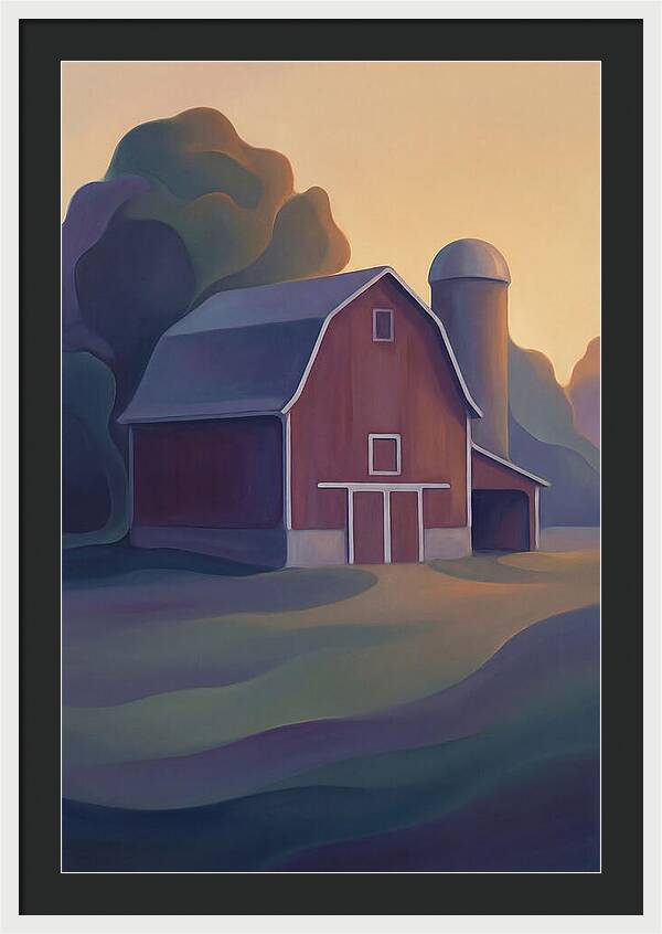 Red Barn At Dusk