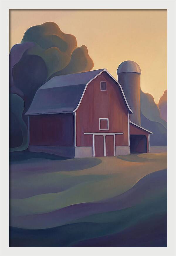 Red Barn At Dusk