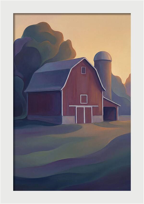 Red Barn At Dusk