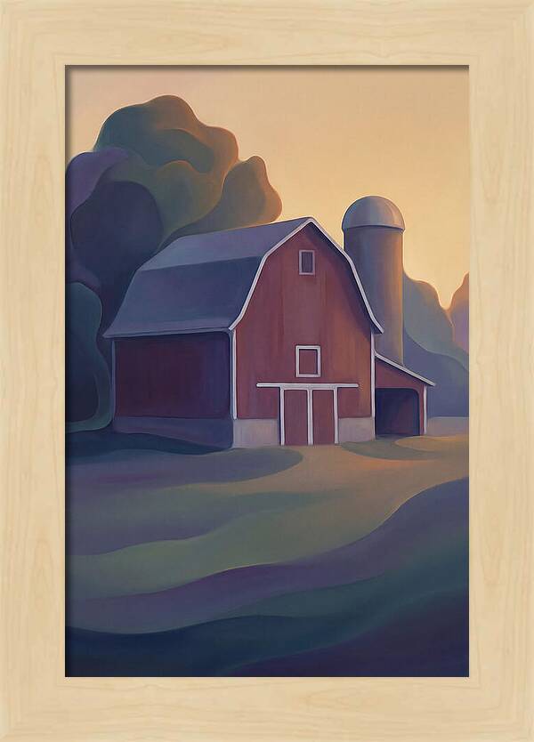 Red Barn At Dusk