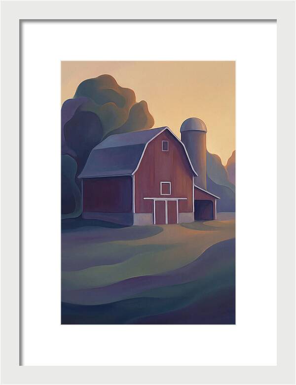 Red Barn At Dusk