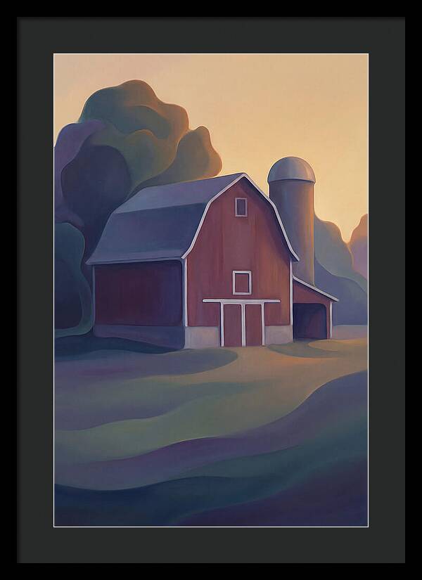 Red Barn At Dusk