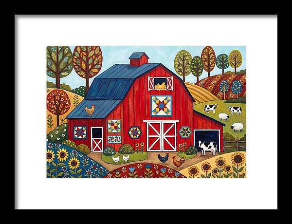 Red Barn In A Vibrant Landscape