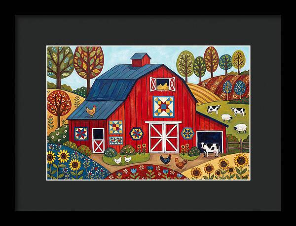 Red Barn In A Vibrant Landscape