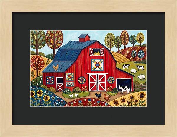 Red Barn In A Vibrant Landscape