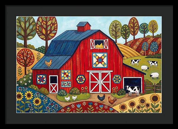 Red Barn In A Vibrant Landscape