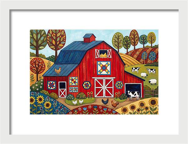 Red Barn In A Vibrant Landscape