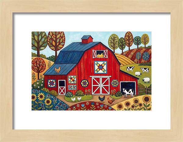 Red Barn In A Vibrant Landscape