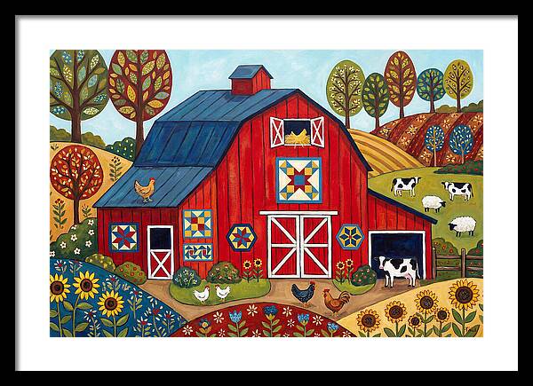 Red Barn In A Vibrant Landscape
