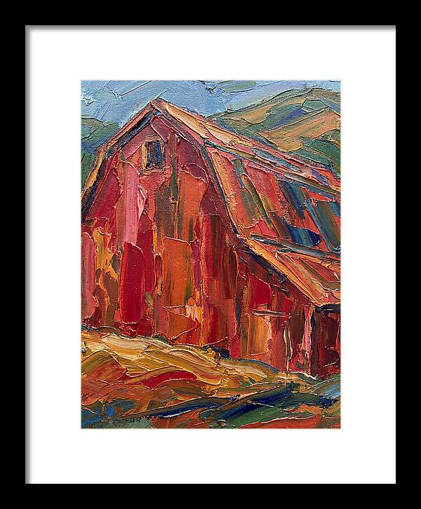 Red Barn In Vibrant Hues