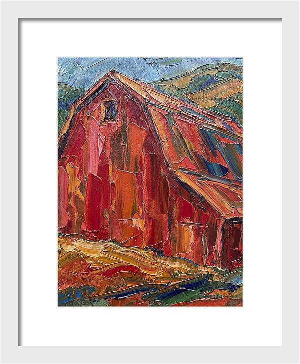 Red Barn In Vibrant Hues