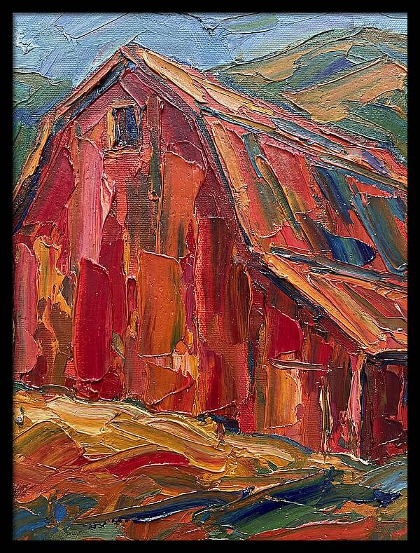 Red Barn In Vibrant Hues