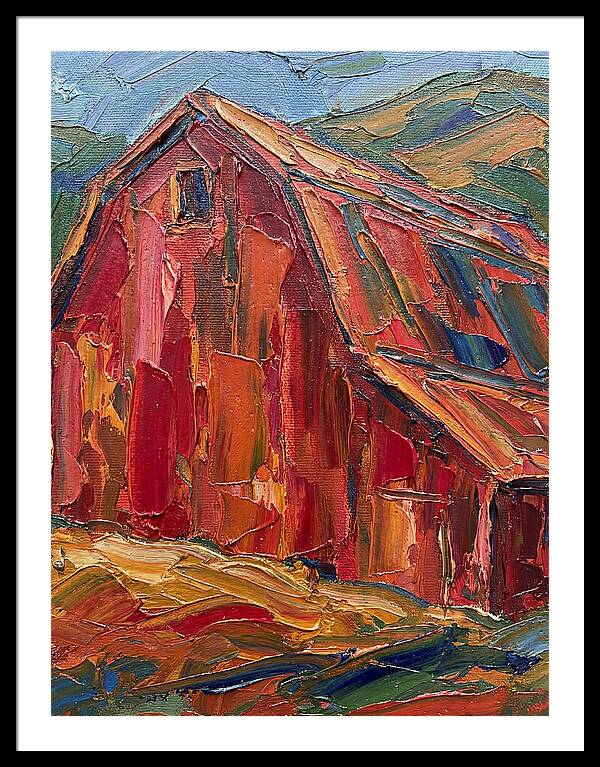 Red Barn In Vibrant Hues