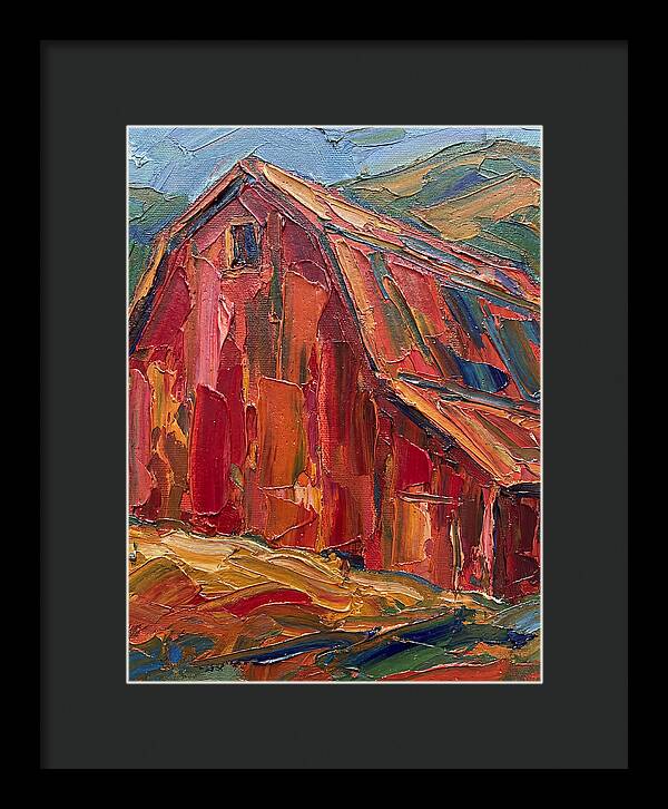Red Barn In Vibrant Hues