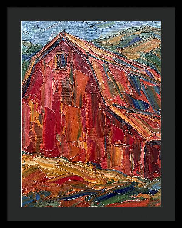 Red Barn In Vibrant Hues