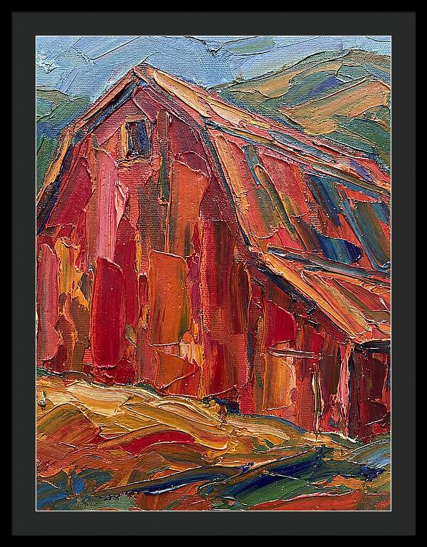 Red Barn In Vibrant Hues