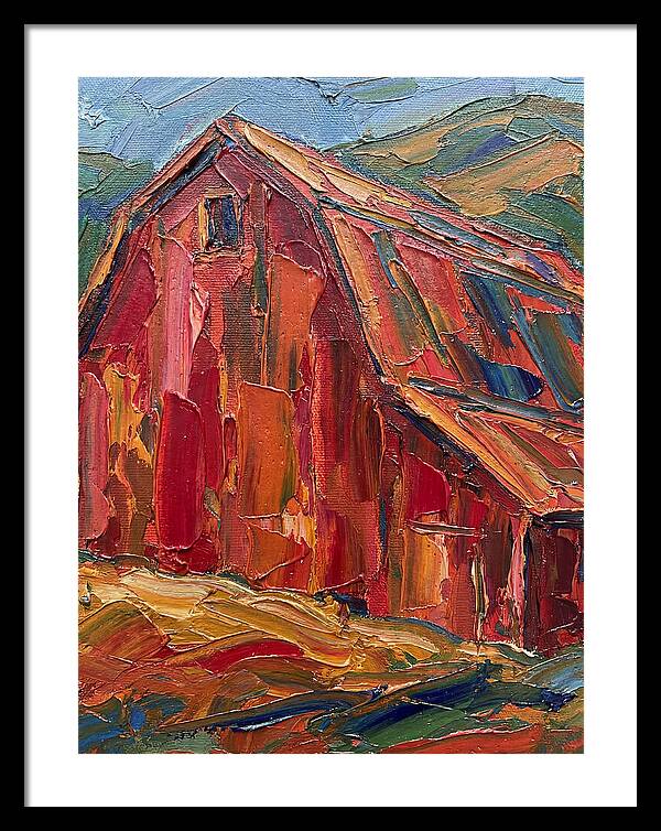 Red Barn In Vibrant Hues