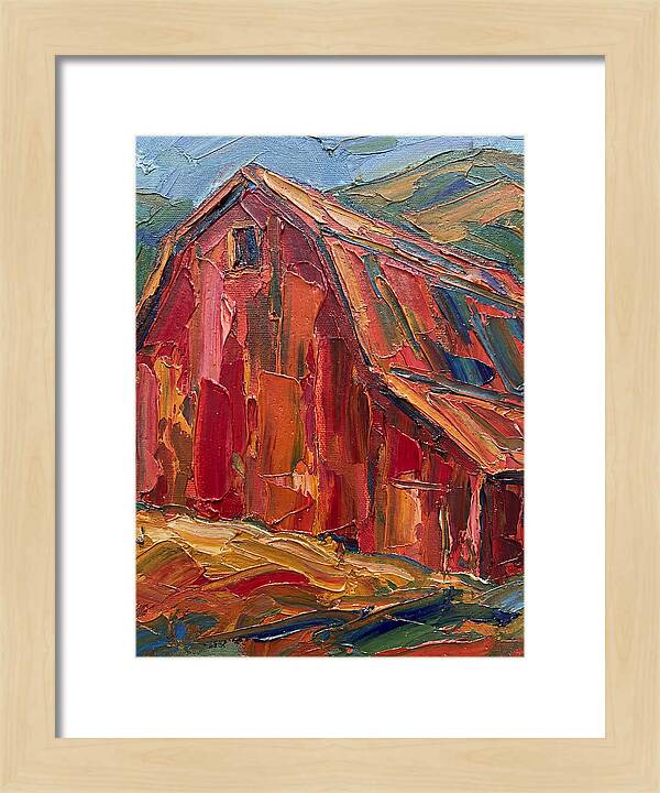 Red Barn In Vibrant Hues