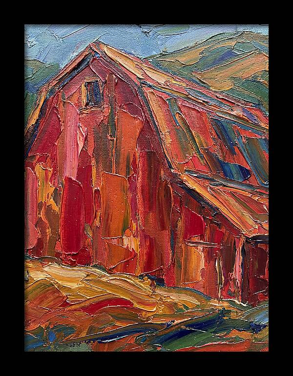 Red Barn In Vibrant Hues