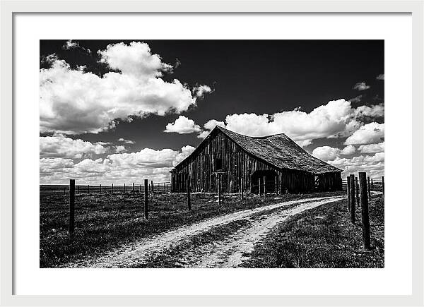 Red Barn Under Dramatic Skies