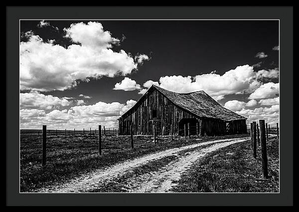 Red Barn Under Dramatic Skies