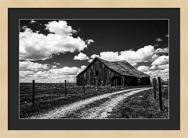 Red Barn Under Dramatic Skies