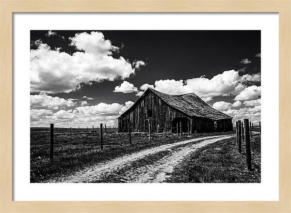 Red Barn Under Dramatic Skies