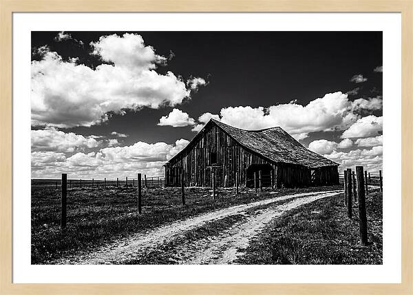 Red Barn Under Dramatic Skies