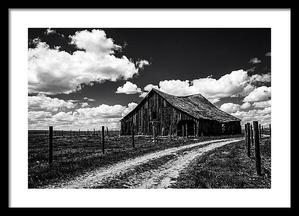 Red Barn Under Dramatic Skies