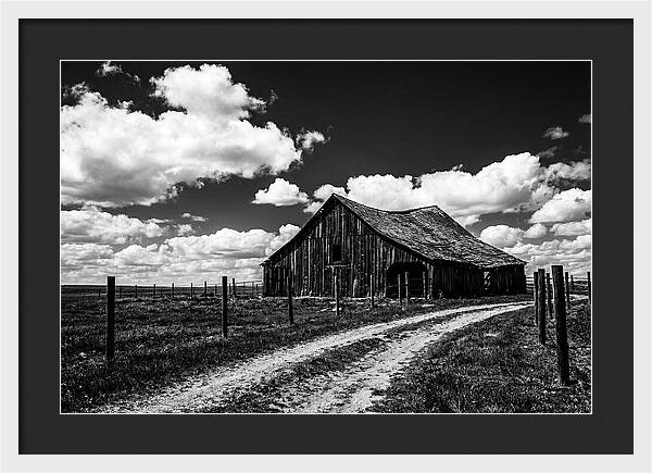Red Barn Under Dramatic Skies