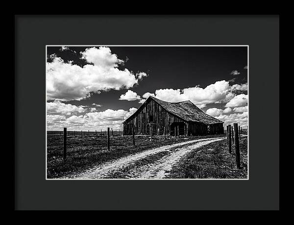 Red Barn Under Dramatic Skies